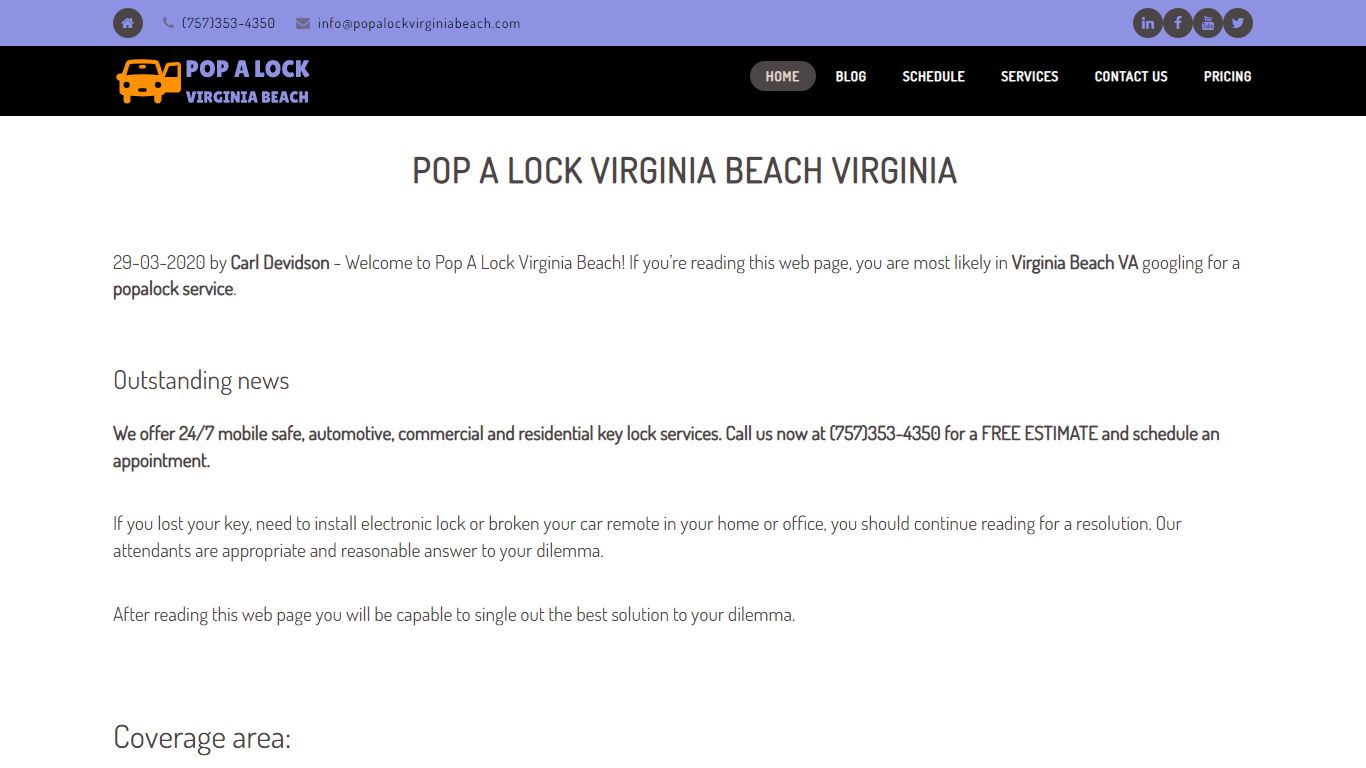 Pop A Lock Virginia Beach Virginia! Locked Out? Dial (757)353-4350